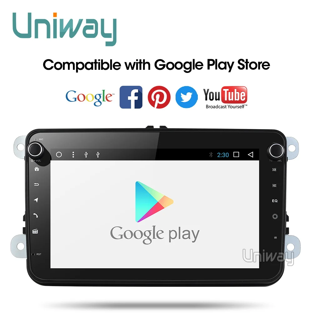 Uniway DSP ips android 9,0 автомобильный dvd gps для vw passat b6 b7 golf 5 6 tiguan polo octavia rapid fabia мультимедийный навигационный плеер