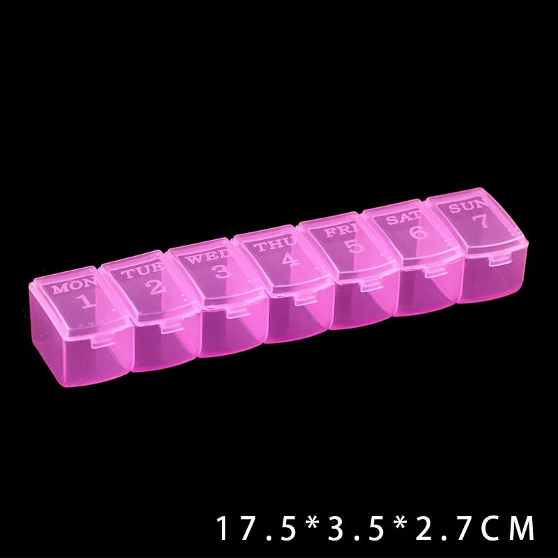 BTFBES 7 слотов пластиковая Шкатулка прозрачная коробка для хранения чехол держатель для хранения крафт органайзер для бисера ювелирные изделия прямоугольник контейнер