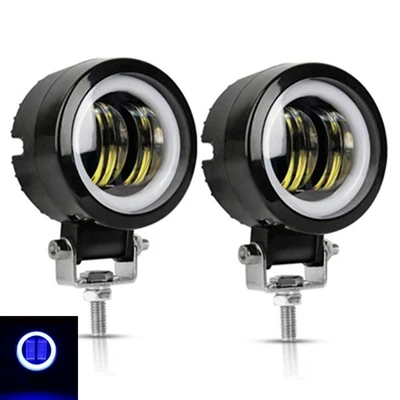2pcs R Blue halo YAIT 3 дюйма 20 Вт Светодиодный светильник для работы с широким пучком 12 В 24 В для внедорожников, лодок, 4X4, светодиодный 3 дюйма - Цвет: 2pcs R Blue halo