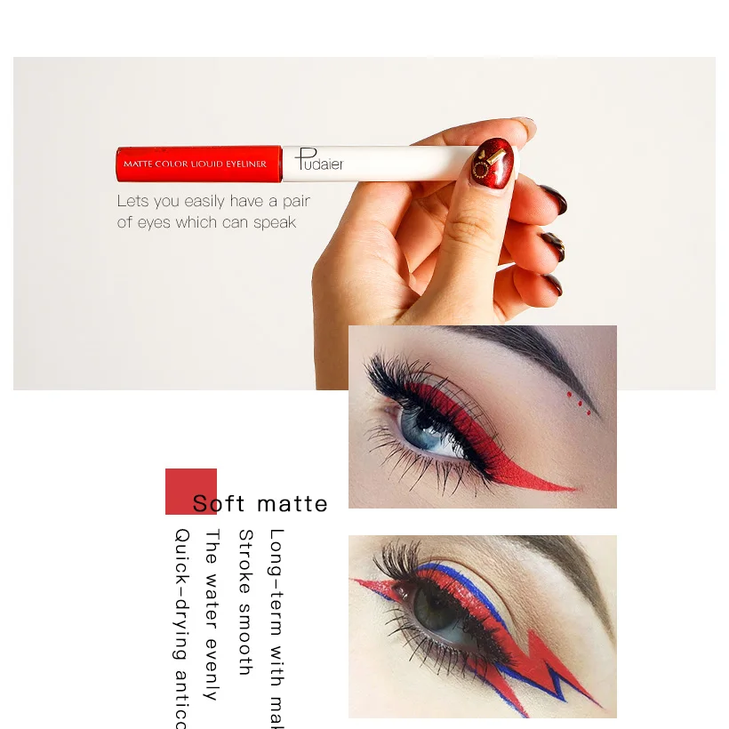 Pudaier Colorful Eyeliner Pen Eyes Makeup Art Black Color Liquid Eye Liner Pencil Make up Waterproof Cosmetics Eyeliners Ink Pen Pudaier Colorful Eyeliner Pen Eyes Makeup Art Black Color Liquid Eye Liner Pencil Make up Waterproof Cosmetics Eyeliners Ink Pen