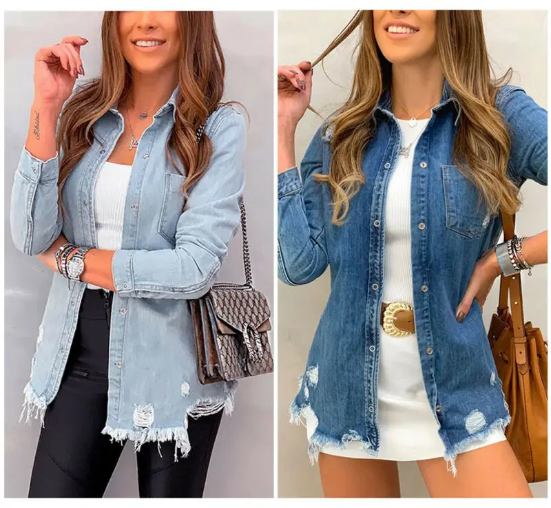 Finest  2020Women Basic Coat Denim Jacket Women Winter Denim Jacket For Women Jacket Women Denim Coat Lady 