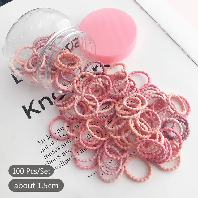 50/100 Pcs/Box New Children Cute Colors Soft Elastic Hair Bands Baby Girls Lovely Scrunchies Rubber Bands Kids Hair Accessories 6-100 Pcs