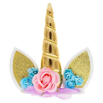 

New Unicorn Cake Topper Gold Unicorn Paper Cupcake Toppers For Kids Girls Birthday Baby Shower Unicorn Party Cake Decorations
