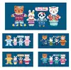 Magnetic Puzzle Animals Bear Wooden Magnetic Puzzle Drawing Board Jigsaw puzzle game wooden assembling Baby Learning Toy 3