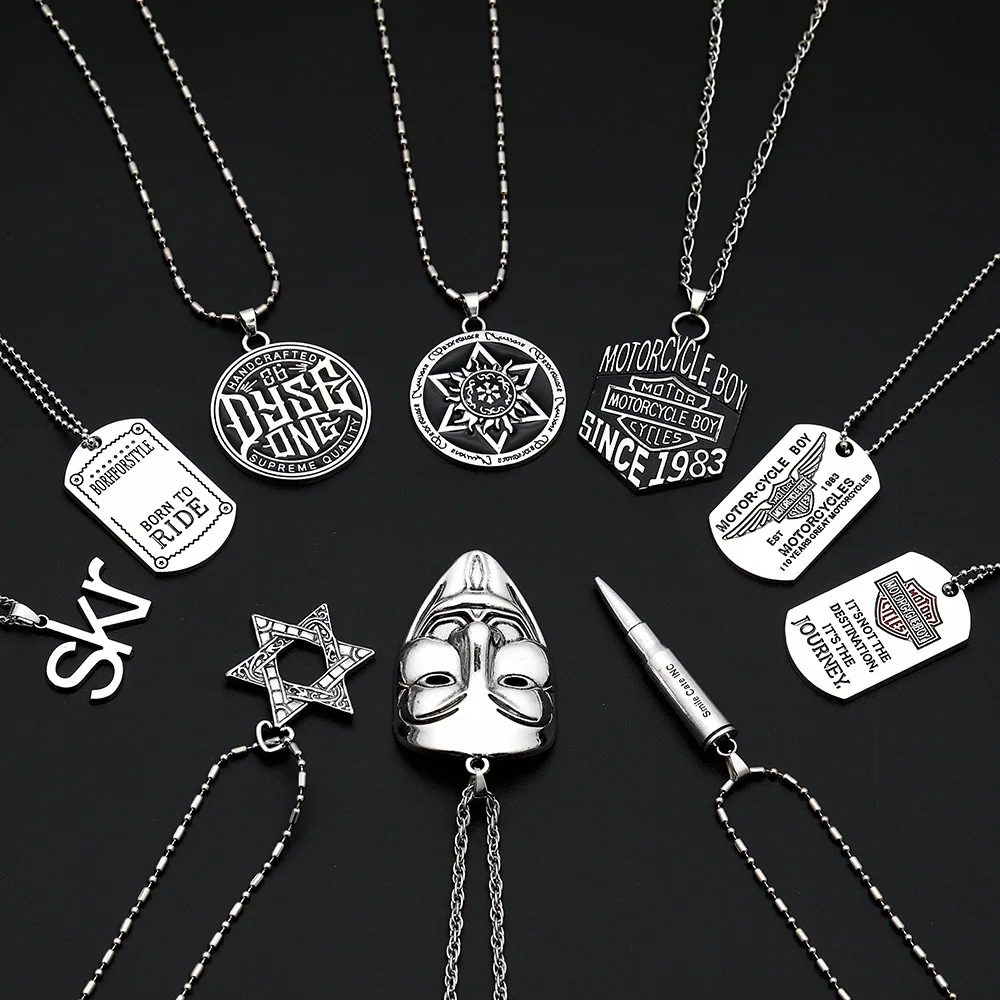 

Europe And America Creative Hiphop Hip Hop Rap Cool Retro Sweater Chain Trend Europe And America Tags Necklace Accessories