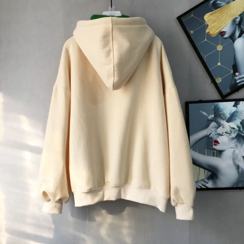 Autumn& Winter New Arrival Fake Two-piece Sweatshirt Korean Version Loose Ovesize Sweatshirt Hooded Padded Free Shipping