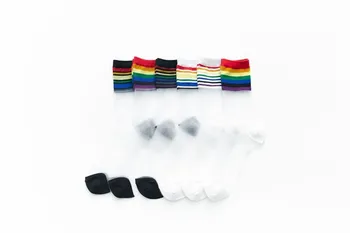 

Women Socks Crystal Short Socks Sweet New Women Socks Casual Rainbow Stripes Cute Funny Socks 2020 Summer New Fashion