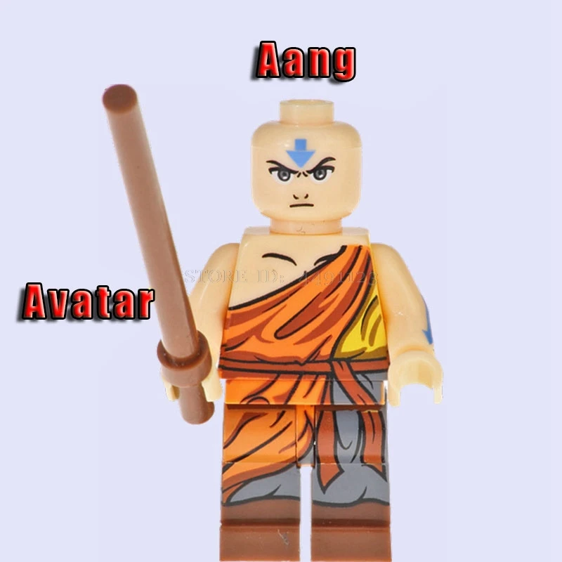 Aang Блоки время приключений с Финном и Джейком Марселин картонный фильм стежка мини кирпичи Aang Masked Rider V3 король друзья блоки игрушки - Цвет: Aang