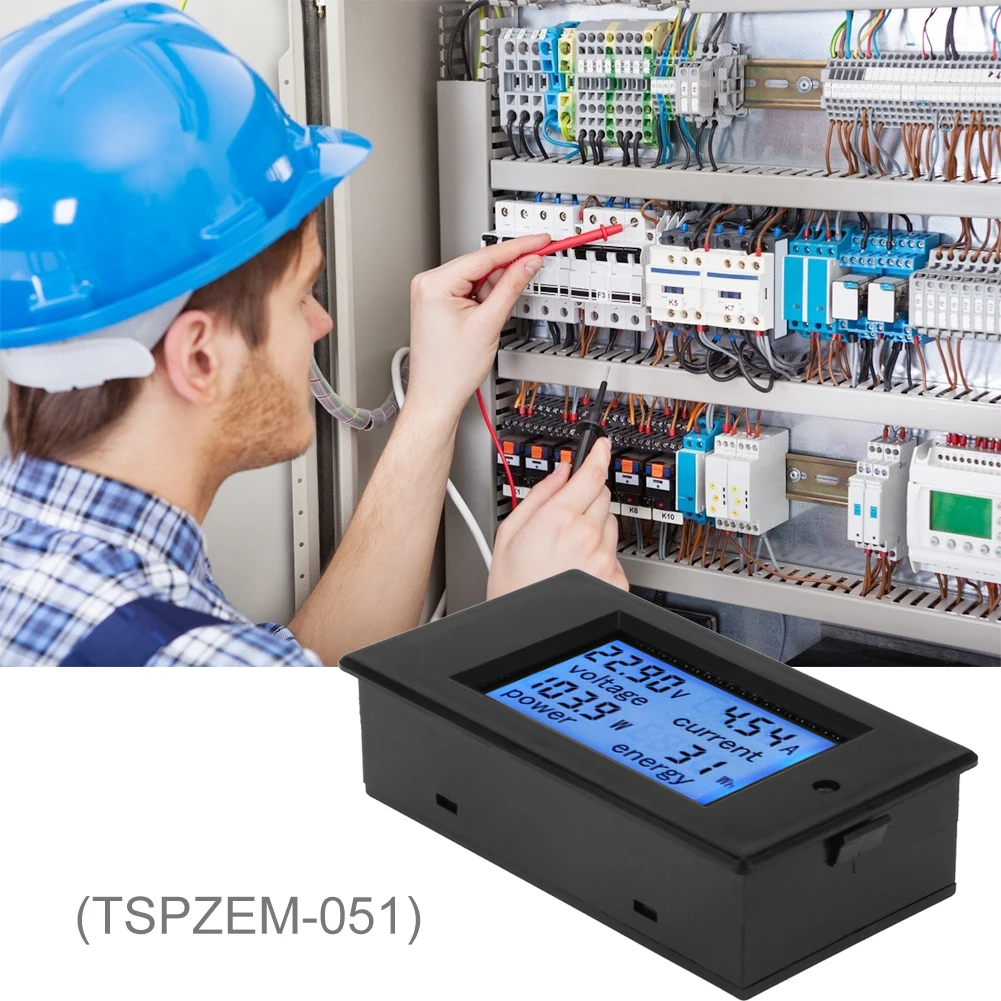 Цифровой мини вольтметр амперметр панельный измеритель напряжения и тока тестер