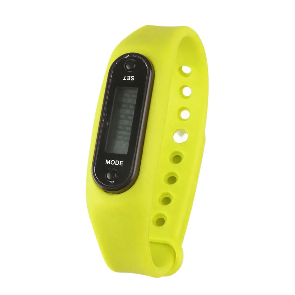 Stylish Silicone Sport Running Pedometer Calorie Step Counter Digital Watch