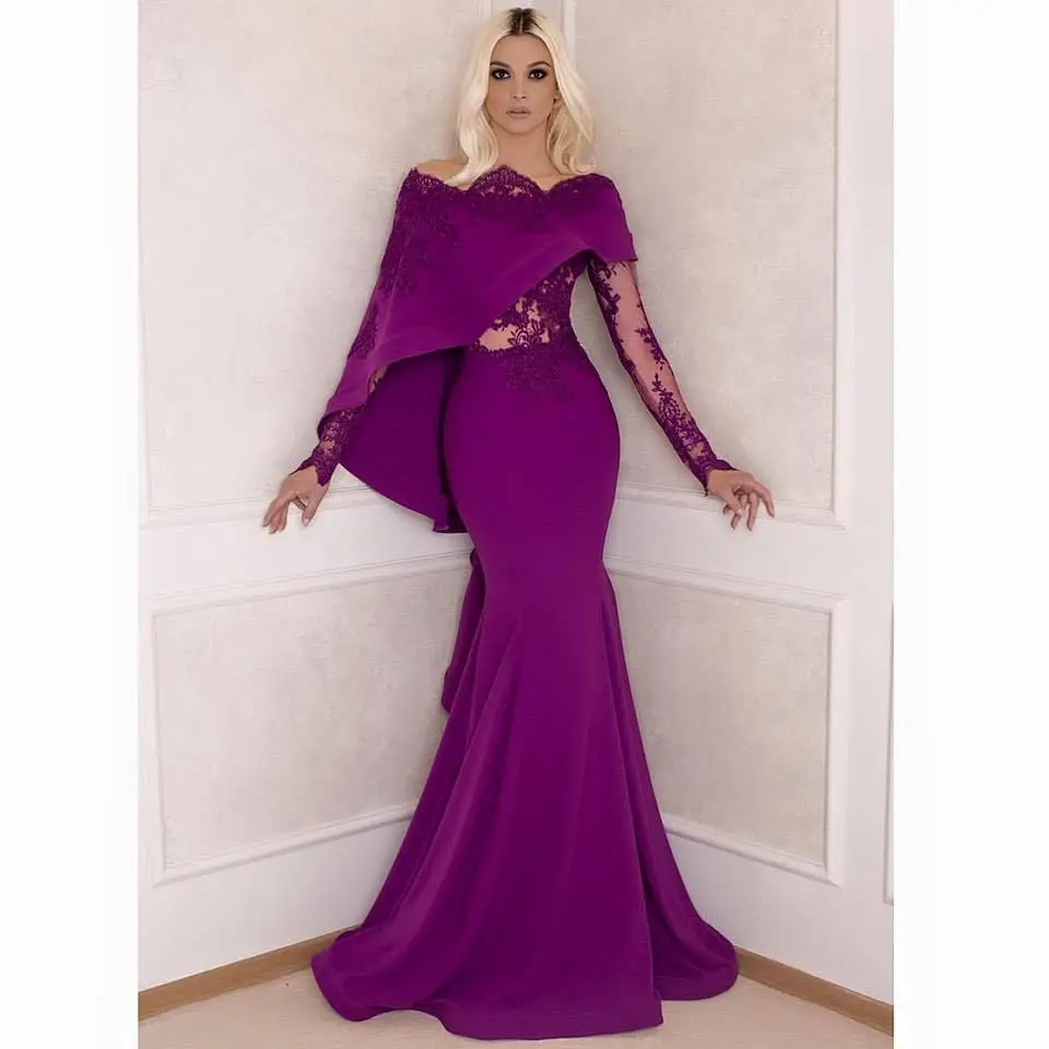 Очаровательные длинные торжественные платья с накидкой, кружевные вечерние платья русалки, женские элегантные платья для торжественных событий