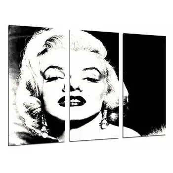 

Sexy woman famous, Marilyn Monroe White and Black, photo printing on wood, modern picture decorative 26839