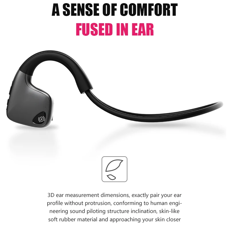 R9 костной проводимости 5,0 Bluetooth наушники беспроводные наушники Handsfree наушники Спорт на открытом воздухе гарнитура с микрофоном для телефона