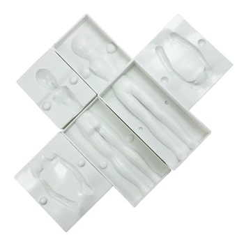 

6pcs Human Body Model Food-Grade Silicone 3D Shape Dress Fondant Cake Decorating Tools Silicone Soap Mold Silicone Cake Mold