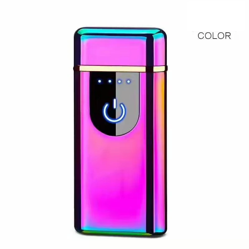 10 Прикуриватель сенсорный экран сенсор компактный умный датчик USB Перезаряжаемый сенсорный экран беспламенная зажигалка с индикатором батареи - Цвет: 10