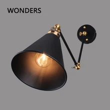 Applique murale LED rétro américain réglable, luminaire industriel pour loft, chambre à coucher, chevet, Bar, café, magasin