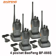 4 шт./компл. Baofeng BF888S иди и болтай Walkie Talkie “иди и BF-888s 5 Вт 16CH UHF 400-470 МГц BF 888S иди и болтай walkie рации двухстороннее радио