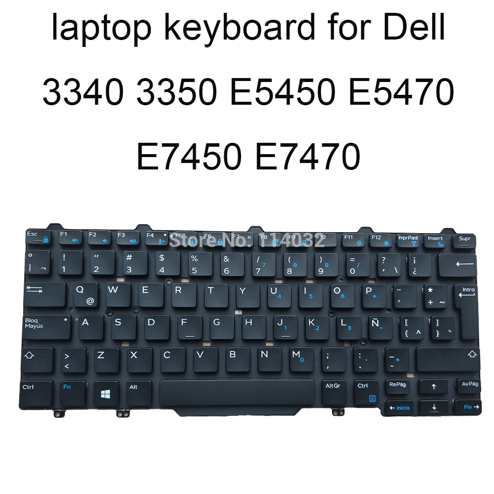 Laptop Latin Keyboards 797ym For Dell Latitude 13 3340 3350 E5450 E5470 E7470 E7450 La Key Cap Black Kb Blue Keys 0797ym Repair Replacement Keyboards Aliexpress