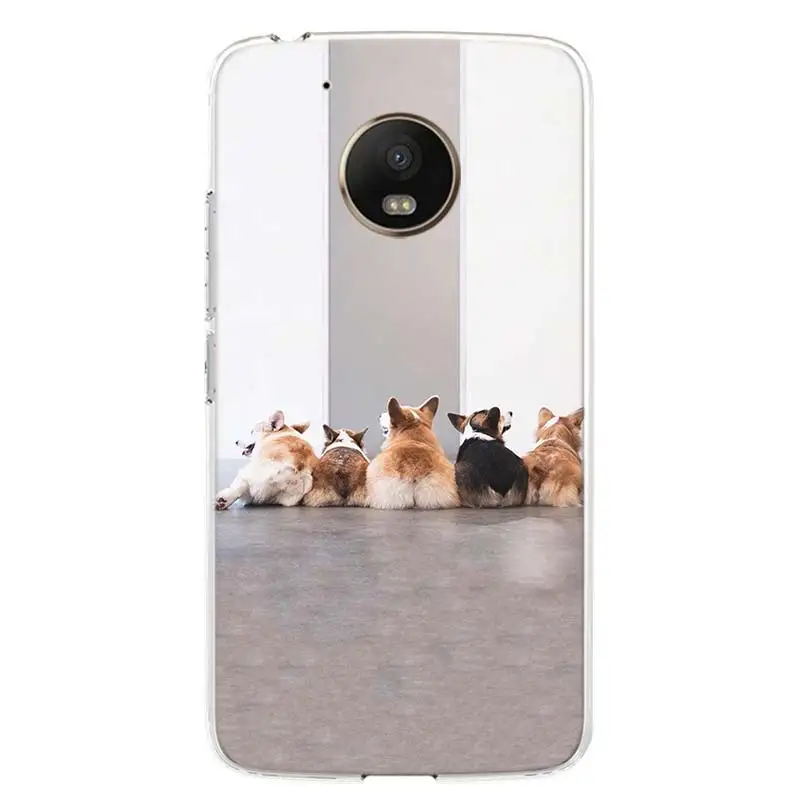 Cute Corgi Dog Cover Phone Case For Motorola Moto G7 G6 G5S G5 E4 Plus G4 E5 Play Power EU Gift Fit Patterned Coque - Цвет: TW111-2