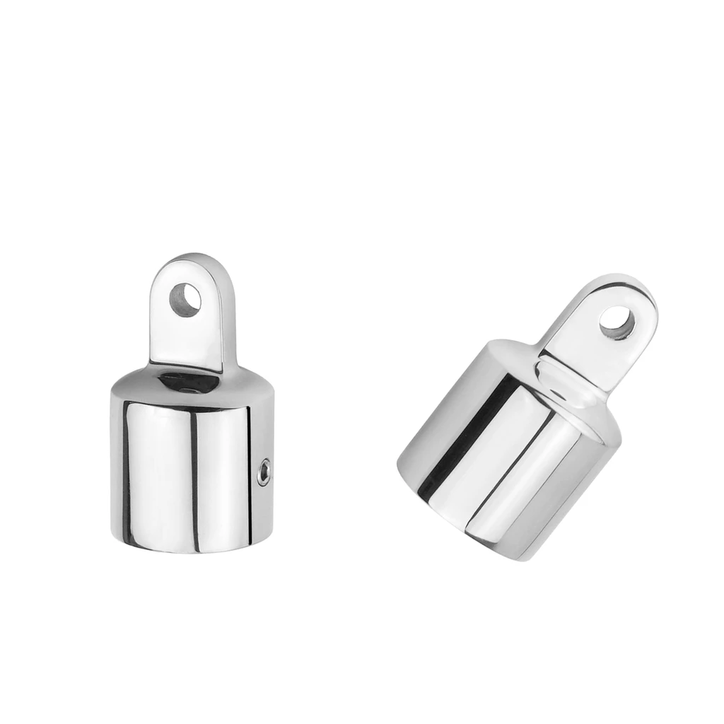 2pieces Marine Stainless Steel Eye End Cap Bimini Top Fitting/Hardware 1''