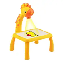 Table de dessin avec projecteur pour enfant, jouet avec musique, planche à dessin intelligente, éducative, apprentissage précoce