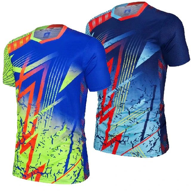  Camisetas deportivas de verano para hombre, secado rápido,  manga corta, estampado casual, golf, tenis, correr, fútbol, ropa deportiva,  Azul / Patchwork, L : Ropa, Zapatos y Joyería