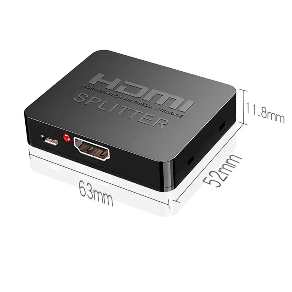 NewBEP Лучшая цена HDMI сплиттер 1 вход 2 выхода HDMI сплиттер Switcher Box Hub поддержка 4K X 2K 3D 2160p1080p для XBOX360 PS3/4/5 - Цвет: Black