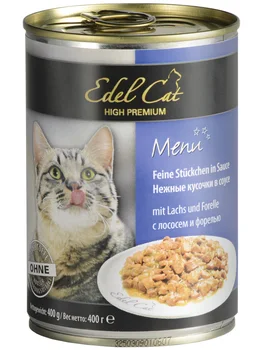 

EDEL CAT EDEL CAT for adult cats with salmon and trout in sauce 400g