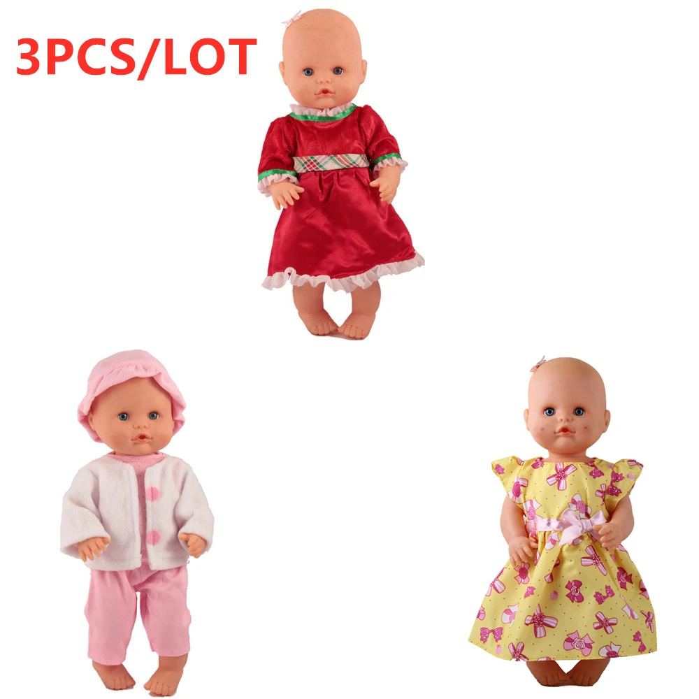 13 дюймов, Одежда для кукол, 35 см, Nenuco, кукла, Ropa y su Hermanita, аксессуары, 1 виноградное платье, 1 шарнирная одежда, 1 головная повязка в горошек, наряд - Цвет: 3pcs mixed 2