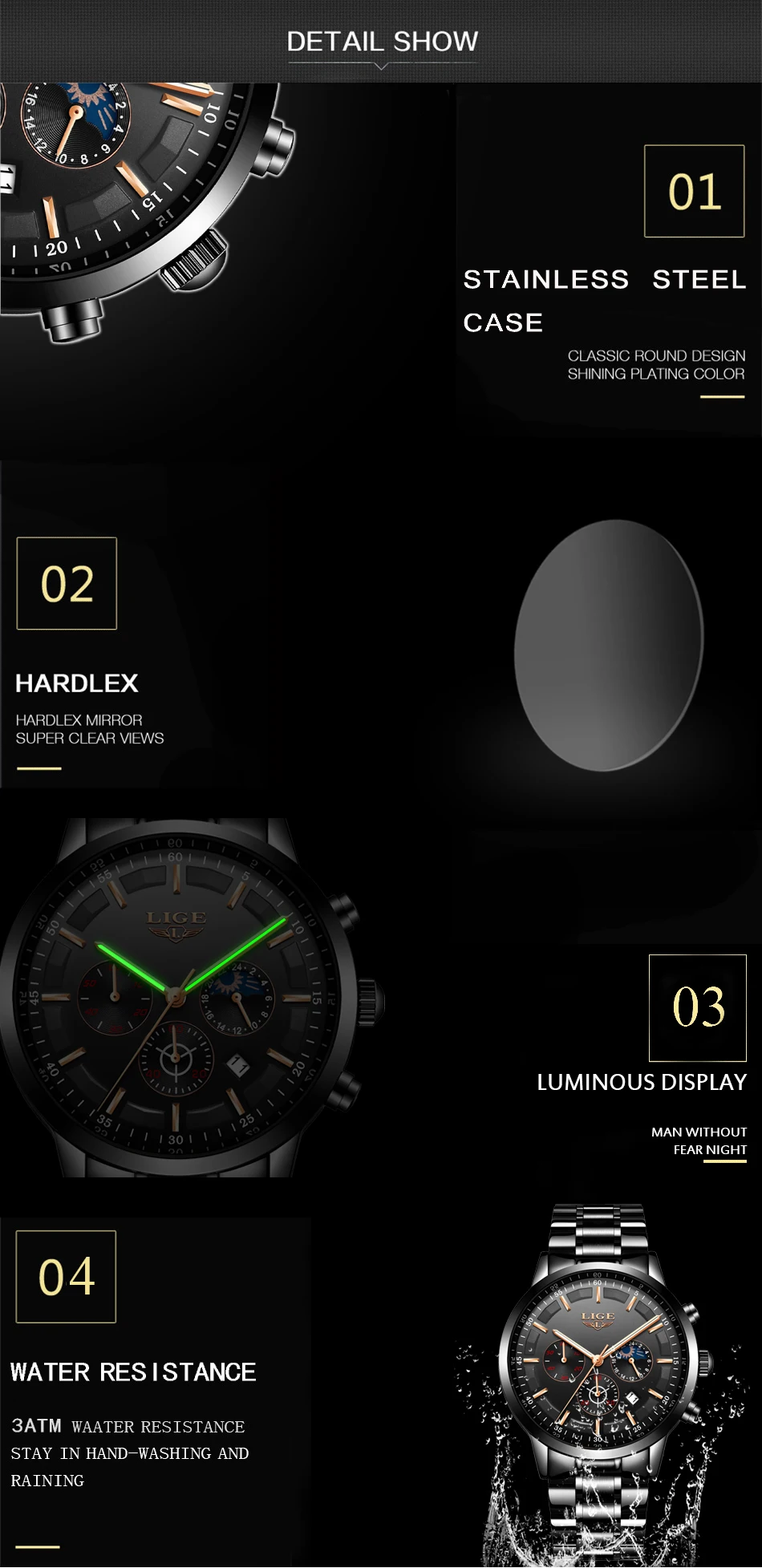 2022 New LIGE Watches Men quartz Top Brand Analog Military male Watches Men Sports army Watch Waterproof Relogio Masculino+Box