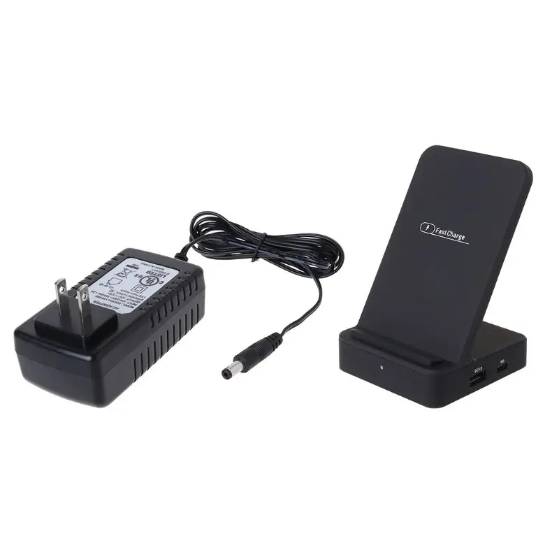 3 в 1 быстрое Qi Беспроводное зарядное устройство с PD интерфейсом QC 3,0 type C адаптер для iPhone huawei Samgsung Xiaomi смартфонов