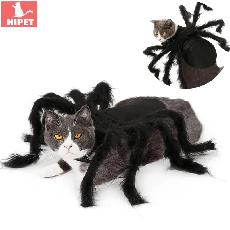 

Halloween Cat Dog Spider Costume Simulate Black Spider Party Cosplay Puppy Kitten Funny Clothes Photo Props Pet Cats Dress