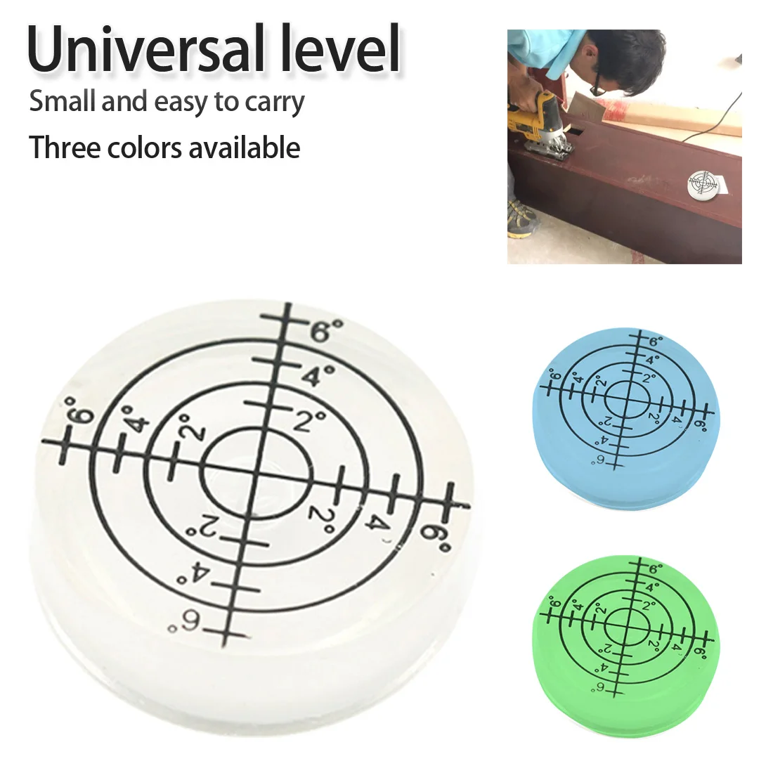 

32x7mm New Mini Bubble Degree Marked Surface Spirit Level For Camera Circular Measuring Instrument Easy To Carry 3 Colors
