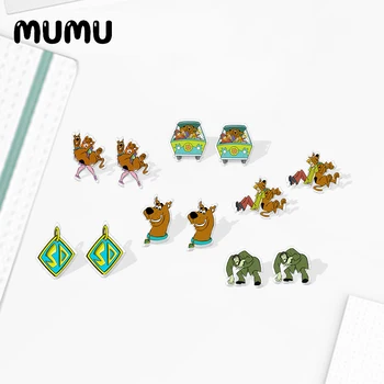 

2020 New Cartoon Movie Comedy Stud Earring Great Dame Acrylic Earrings Epoxy Resin Shrinky dinks Jewelry