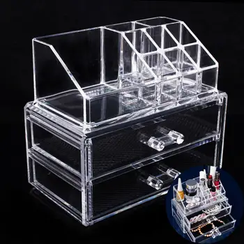 

Portable Transparent Makeup Organizer Storage Box Acrylic Makeup Organizer Holder Drawers Box for Makeup Storage