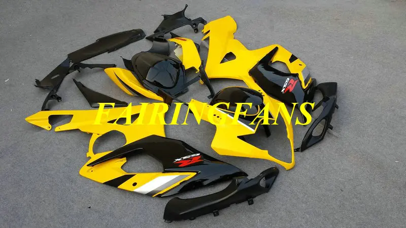 Пользовательские литья под давлением обтекатель тела комплект для GSXR1000 K5 05 06 GSXR 1000 2005 2006 желто-черные Обтекатели кузова+ подарки SB19