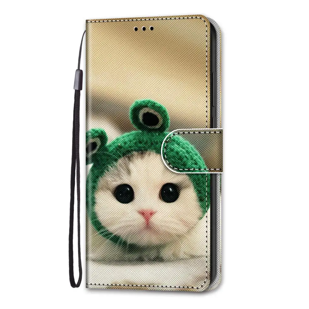 cute samsung cases Case For Samsung Galaxy S22 S21 Ultra Plus S20 FE 5G S20 Lite A42 5G Phone Case Painted Leather Flip Cover Wallet Book Case cute samsung cases Cases For Samsung