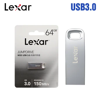 

100% Original USB 3.0 Lexar M35 USB Flash Drive 32GB High Speed Metal Memory Stick Pendrive 64GB Mini U Disk Pen Drive