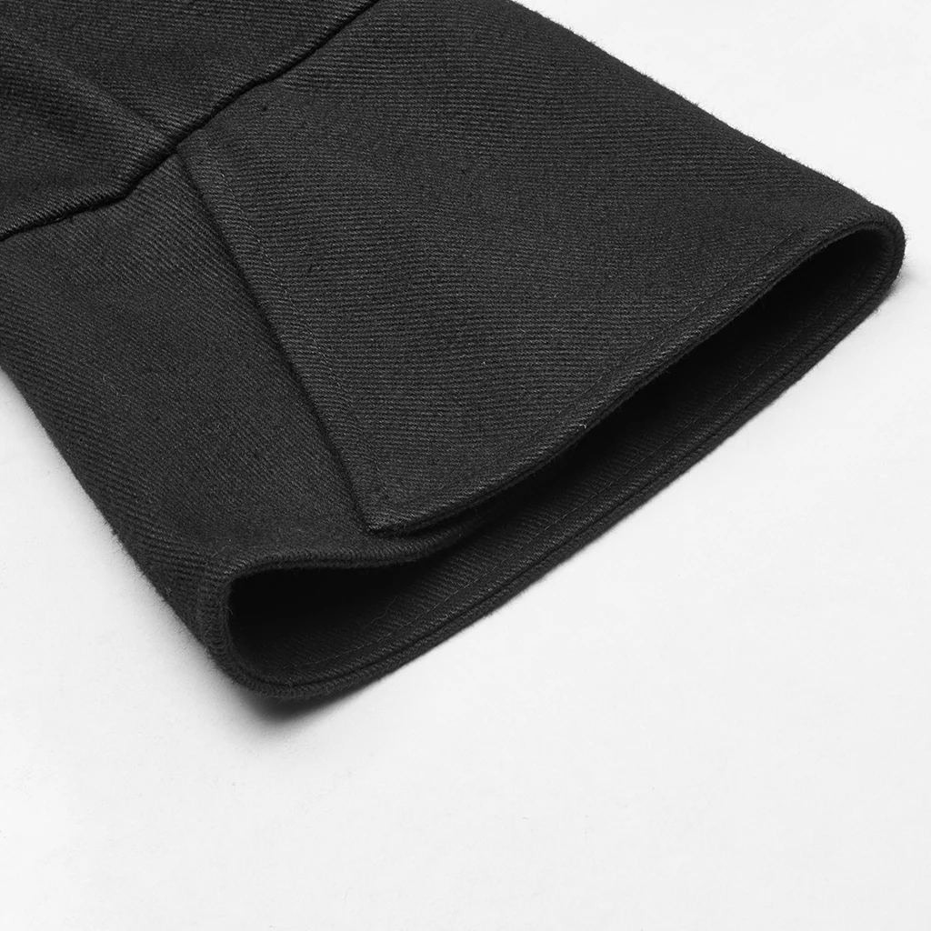 Панк рейв Мужская Паровая панк длинная куртка Twill Slim Fit Красивая индивидуальная зимняя куртка с длинными рукавами