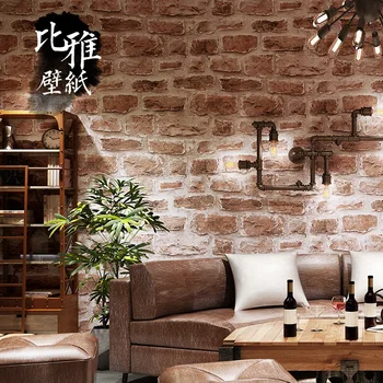 

Nordic 3d three-dimensional brick brick wallpaper retro living room background wall antique brick wallpaper