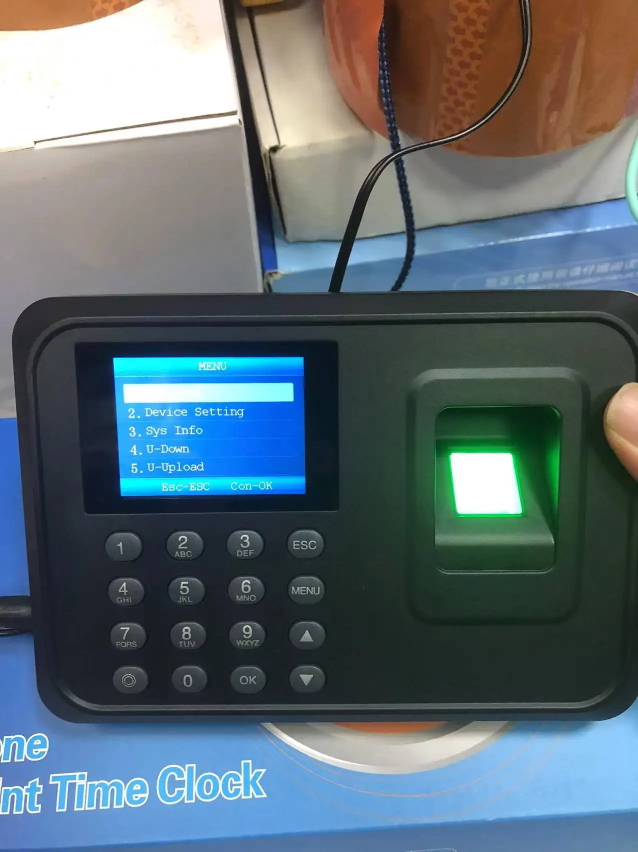 2.4Inch TFT Monitor A5 Time Attendance Machine Password Fingerprint Time Clock