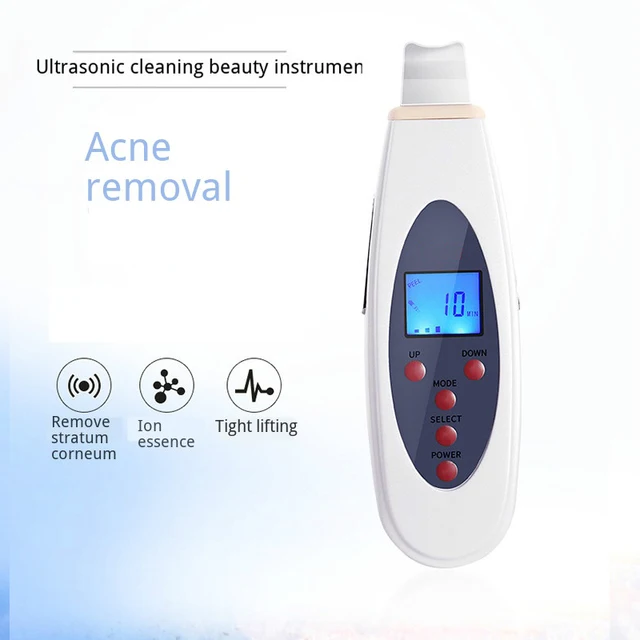 $US $33.65  Electronic Beauty Ultrasonic Scrubber Pore Clean Blackheads Anti Wrinkle Remove Grains Spatula Mach