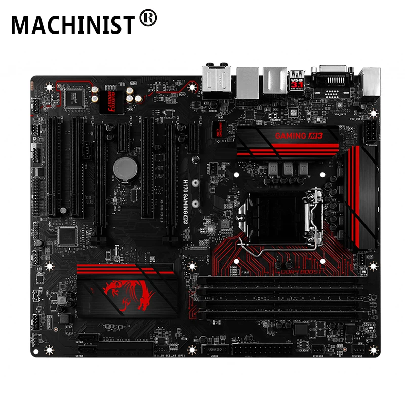 

For MSI H170 GAMING M3 Desktop motherboard MB Intel B170 LGA 1151 ATX DDR4 64GB SATA3.0 M.2 USB3.0 100% fully Tested