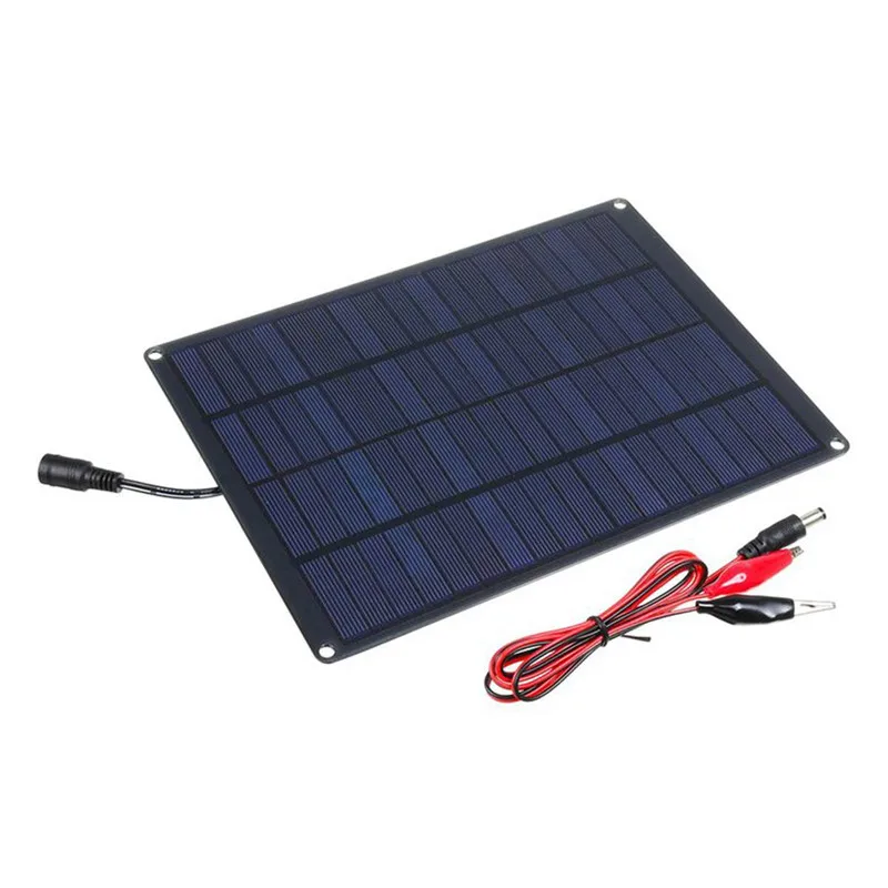 Carregador de Carro Solares à Prova Água para Acampamento ao ar Solar com Clipe de Bateria e 20a Painel Solar Controlador Células Dwaterproof Livre Caminhadas 20w 12v 18v 20w 12v 18v painel solar com clipe