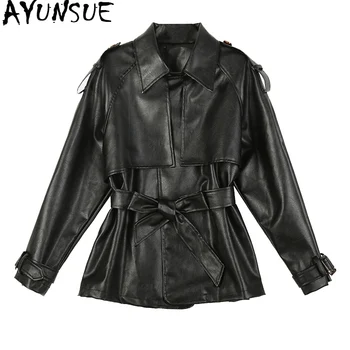 

AYUNSUE Women's Leather Jacket Spring Autumn Coat PU Leather Korean Oversize Female Jacket Clothes Windbreaker 2020 PH077.2
