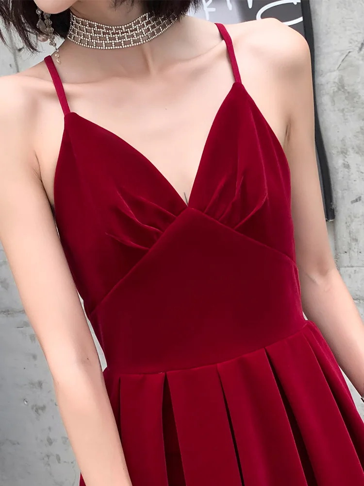 Wei yin AE0218 Robe De Soiree Новые Элегантные платья трапециевидной формы с v-образным вырезом и открытой спиной Длинные вечерние платья винно-красные вечерние платья