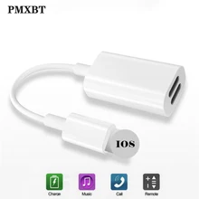 2 в 1 аудио зарядное устройство адаптер для iPhone 11 XS MAX XR 8 7 Plus двойной порт для Lightning зарядки разъем для наушников конвертер сплиттер