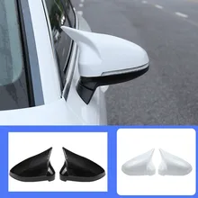1 Pair of Car Auto Rearview Mirror Shell Cover Protection CapMatte  for Audi B9 A4 A5 S4 Rearview Wing Mirror Cap New Ox horn