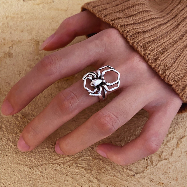 Gothic Butterfly Poker Sword Multi Element Ring Set For Women European and American Retro Personality Finger Ring Gifts