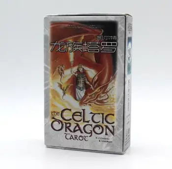 

Dragon Tarot Cards Board Game High Quality Paper 78 PCS Cards Chinese/English Edition for Astrologer